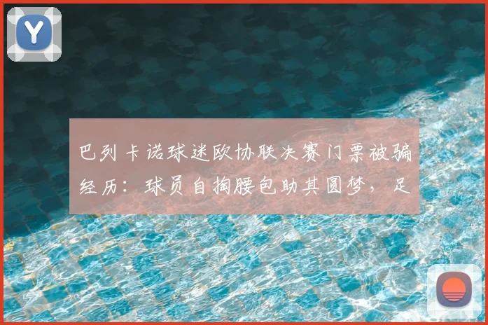 巴列卡诺球迷欧协联决赛门票被骗经历：球员自掏腰包助其圆梦，足球圈暖心事件盘点